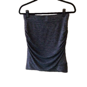 Banana Republic Heather Gray Ruched Mini Skirt S